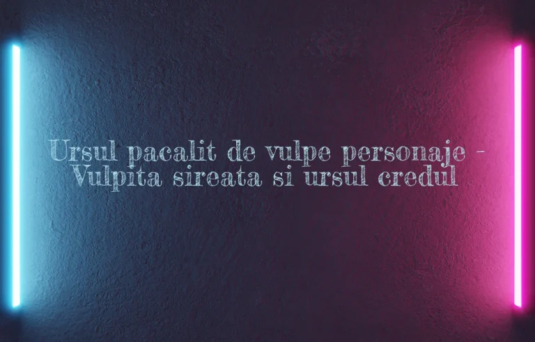 ursul pacalit de vulpe personaje
