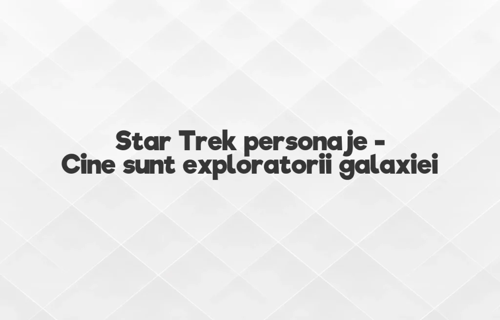 star trek personaje