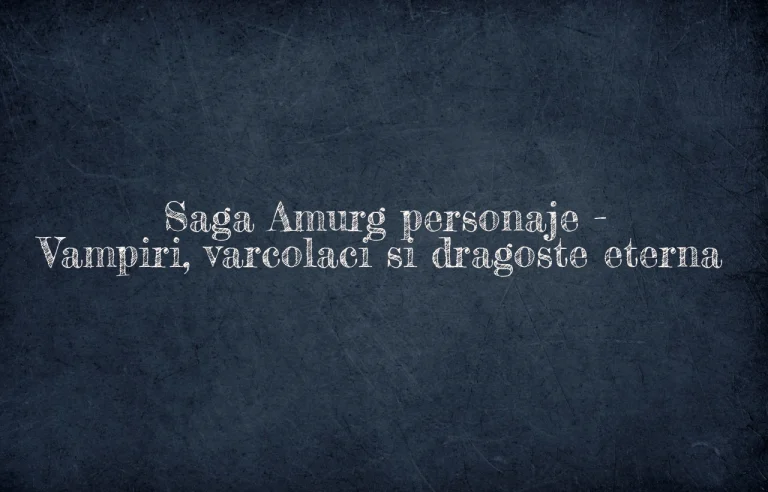 saga amurg personaje