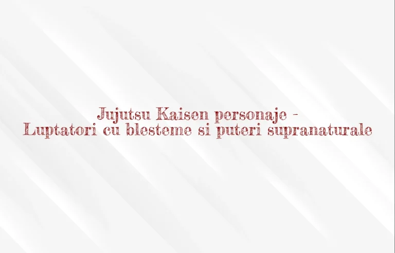 jujutsu kaisen personaje