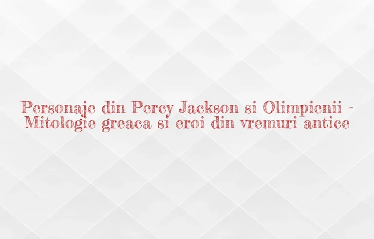 personaje din percy jackson si olimpienii
