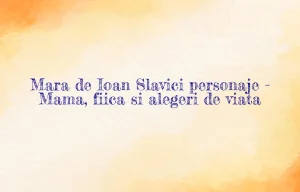 mara de ioan slavici personaje