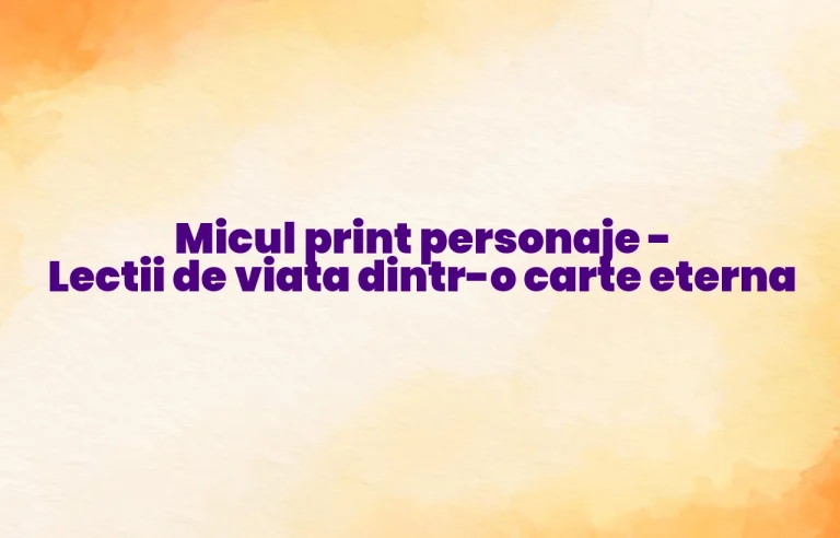 micul print personaje