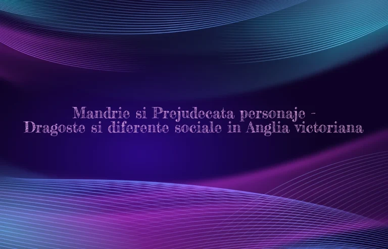 mandrie si prejudecata personaje