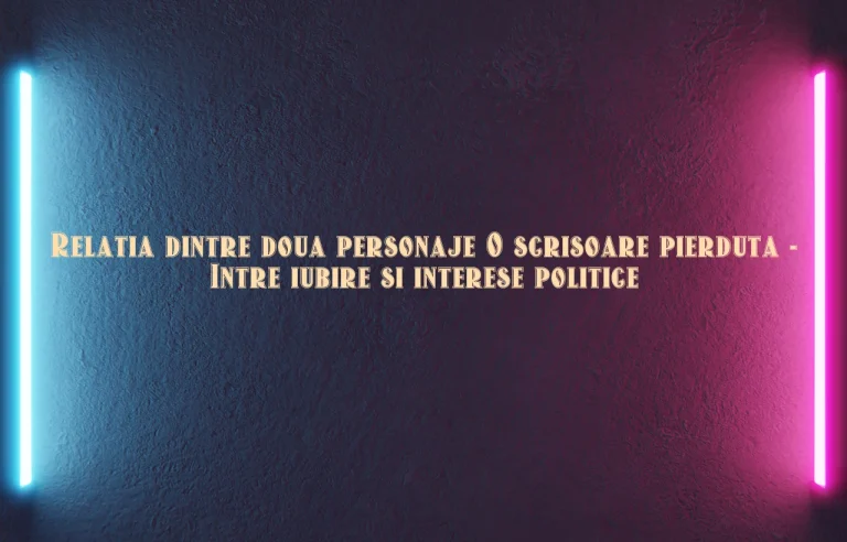 relatia dintre doua personaje o scrisoare pierduta