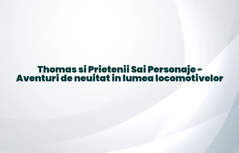 thomas si prietenii sai personaje