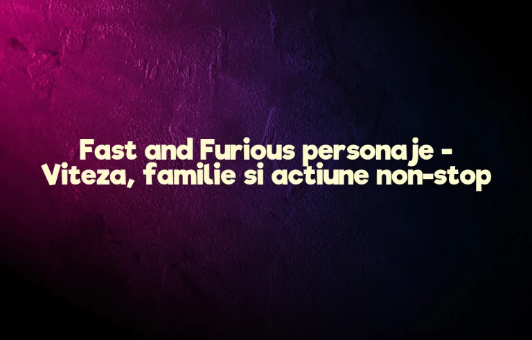 fast and furious personaje