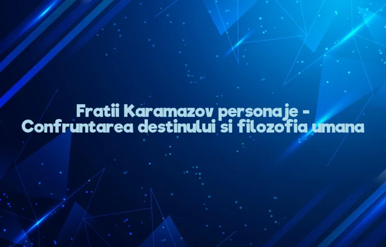 fratii karamazov personaje