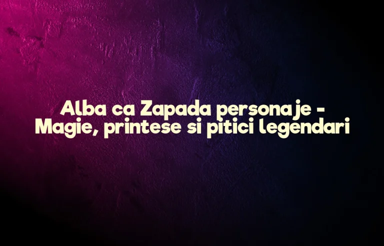 alba ca zapada personaje