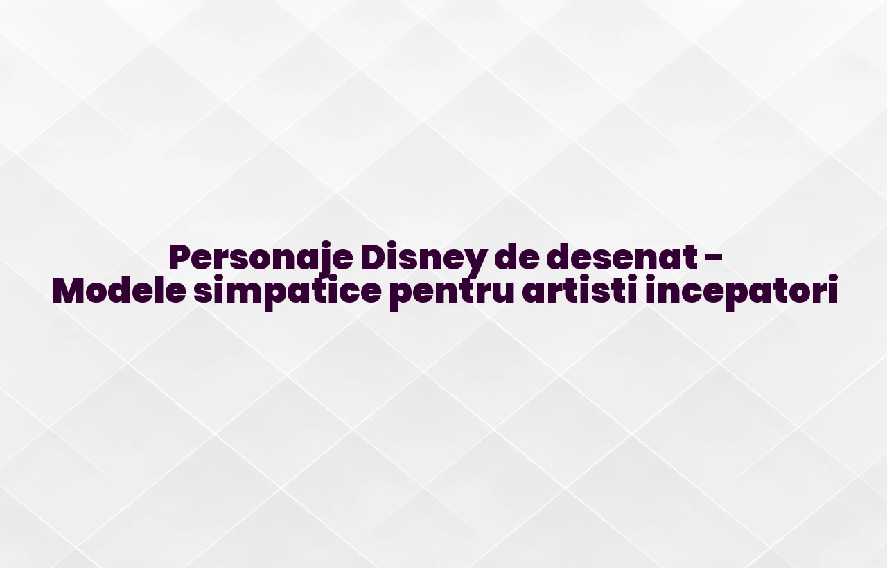 personaje disney de desenat
