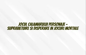 jocul calamarului personaje