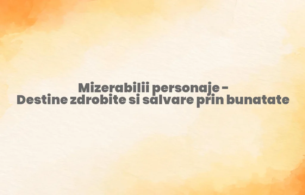 mizerabilii personaje