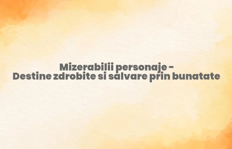 mizerabilii personaje