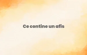 ce contine un afis