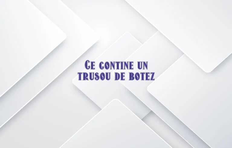 ce contine un trusou de botez