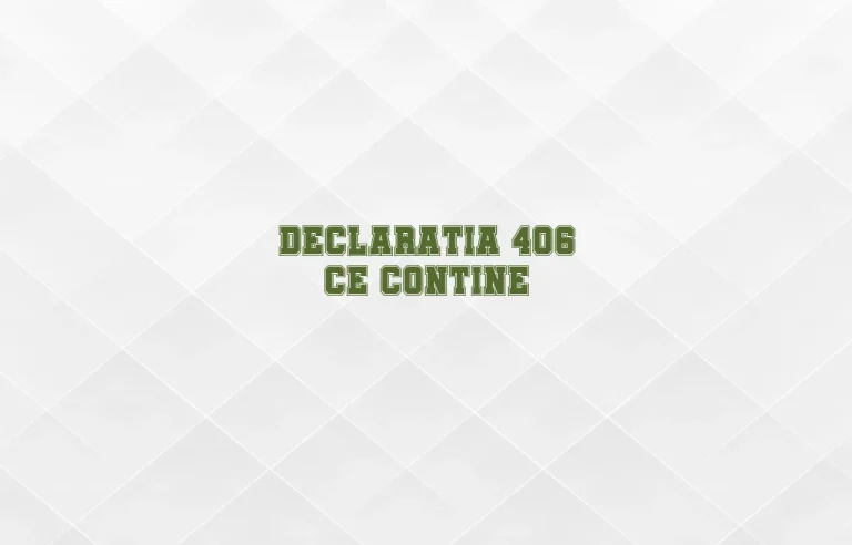 declaratia 406 ce contine