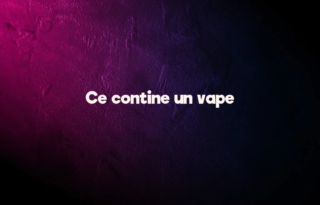 ce contine un vape