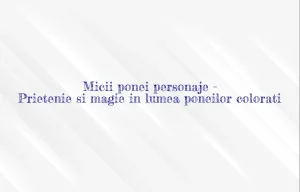 micii ponei personaje