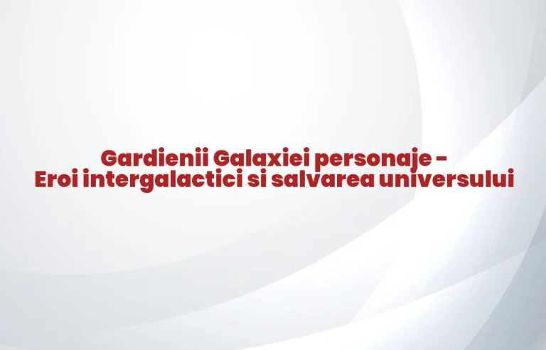 gardienii galaxiei personaje