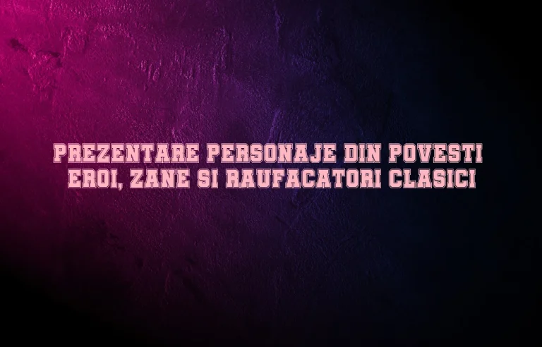 prezentare personaje din povesti
