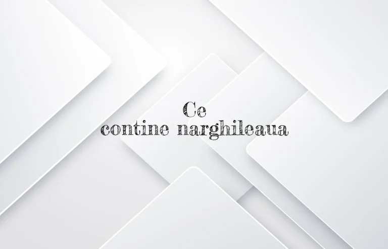 ce contine narghileaua