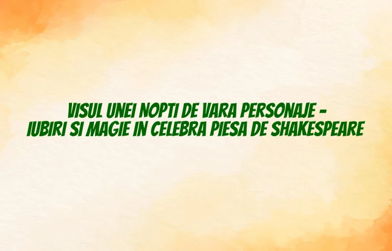 visul unei nopti de vara personaje