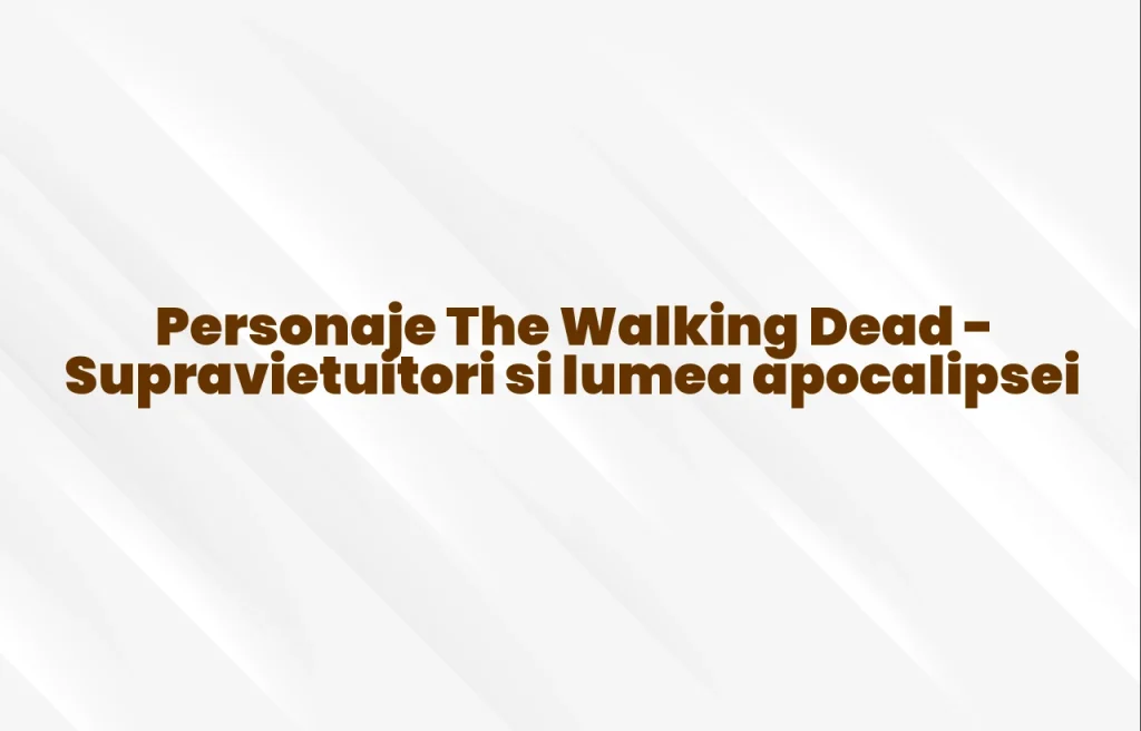 personaje the walking dead