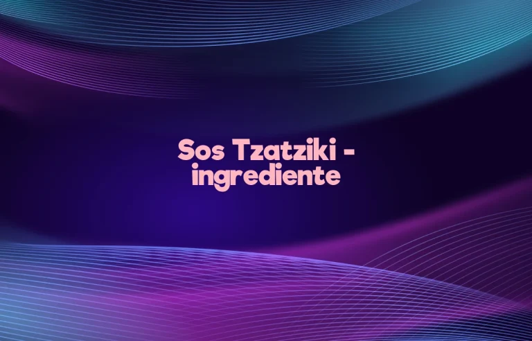 sos tzatziki ingrediente