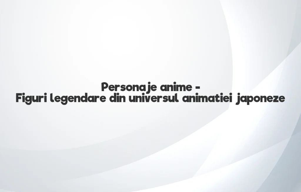 personaje anime