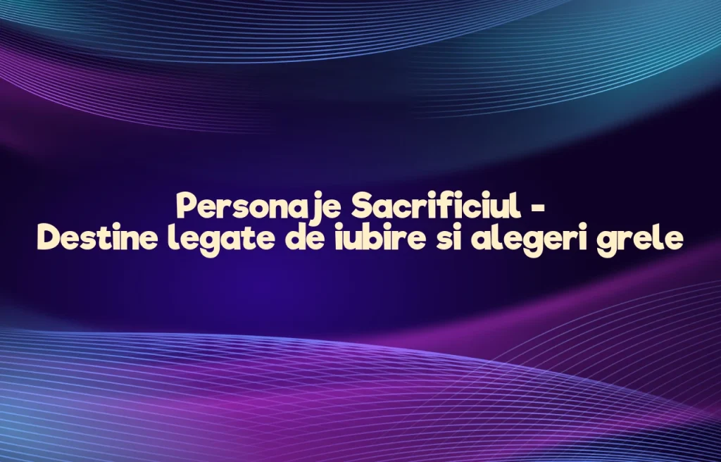 personaje sacrificiul