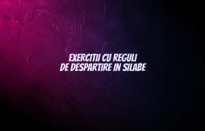 exercitii cu reguli de despartire in silabe