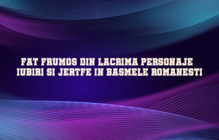 fat frumos din lacrima personaje