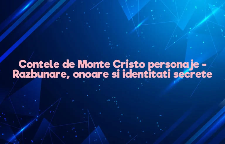 contele de monte cristo personaje