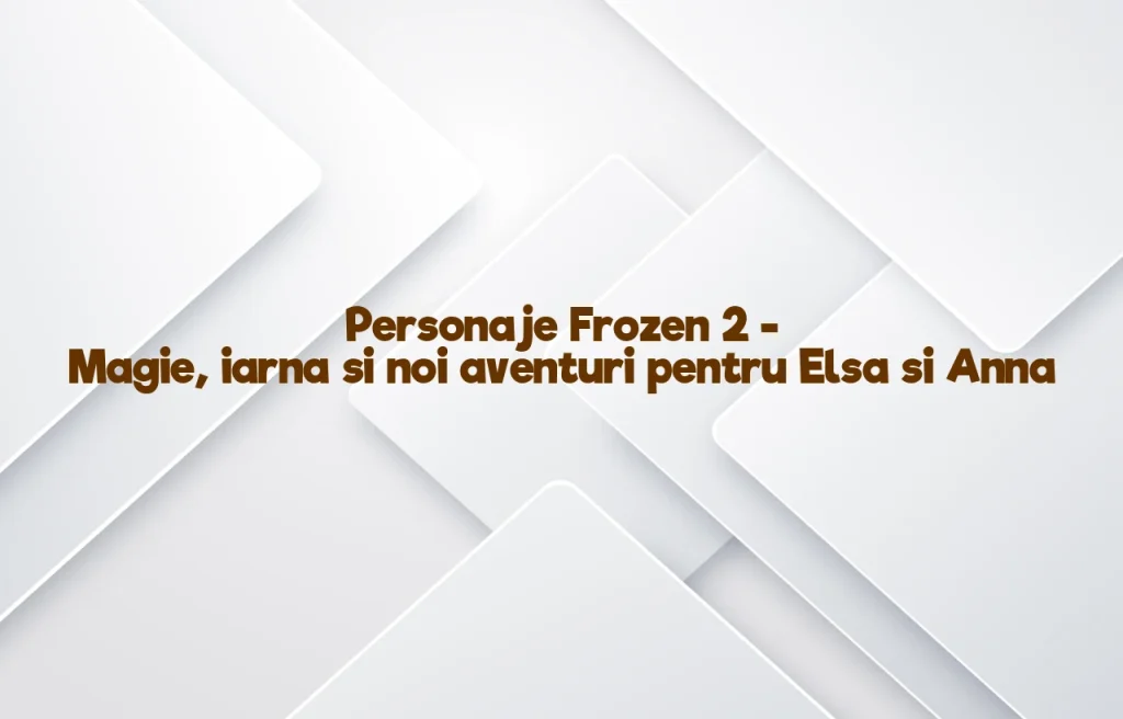 personaje frozen 2