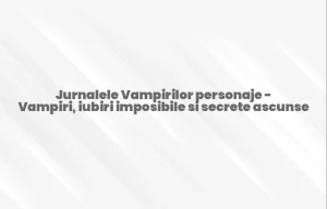 jurnalele vampirilor personaje