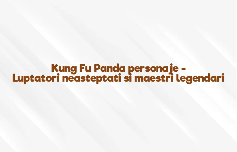 kung fu panda personaje