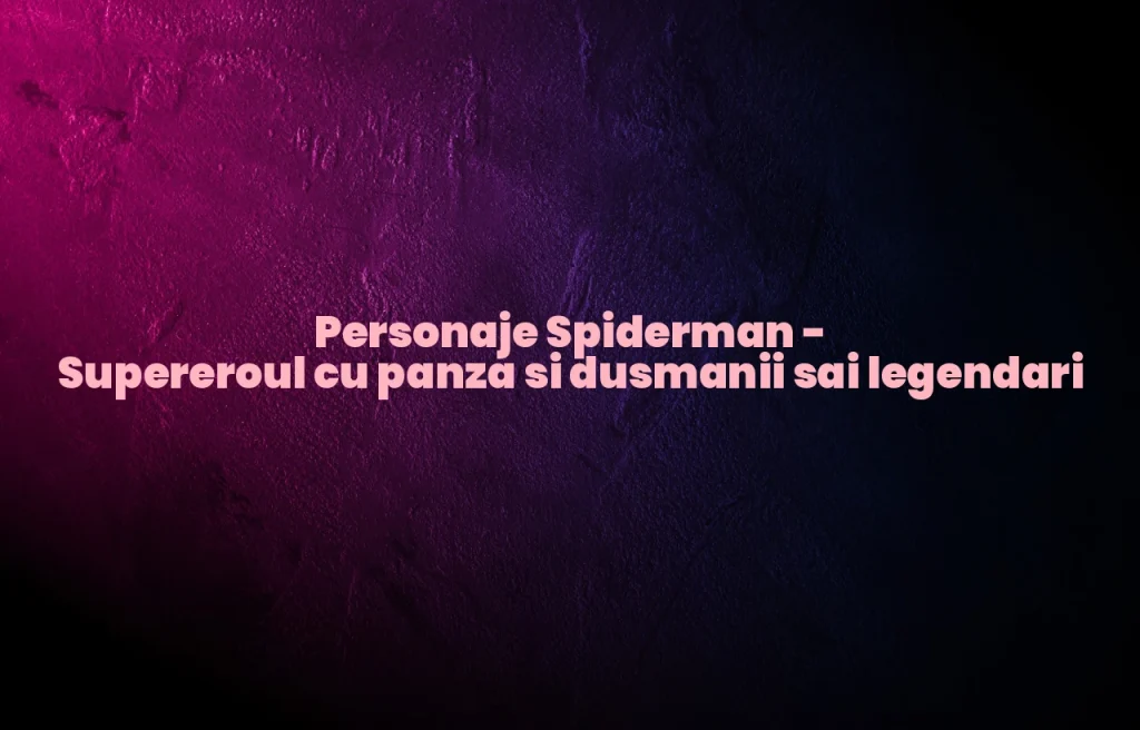 personaje spiderman